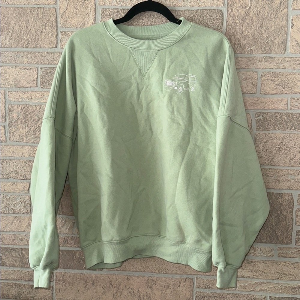 Land Rover Sweatshirt Casual Oversized Green Spring size S - Picture 3 of 8